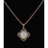 A 9ct gold pendant and chain 8.5gms