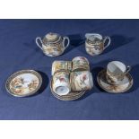 A Japanese egg shell china part coffee set