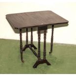 A small Edwardian mahogany Sutherland table