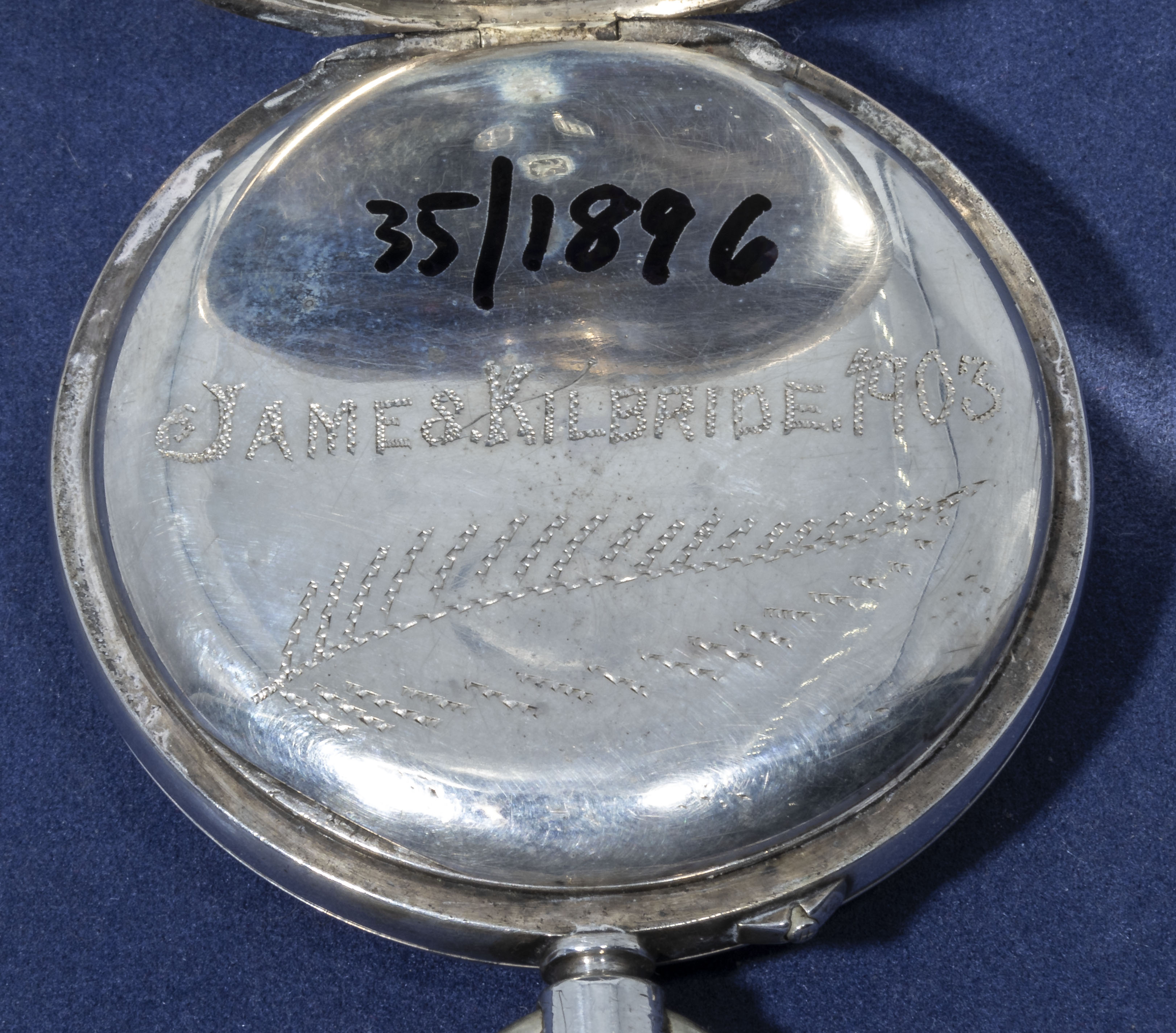 James and Kilbride Victorian period independent centre keyless silver chronograph pocket watch - Image 5 of 5