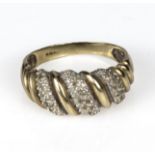 A ladys 9ct gold dress ring