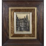 John Knox house Edinburgh antique carved wax and painted framed wall plaque of this famous