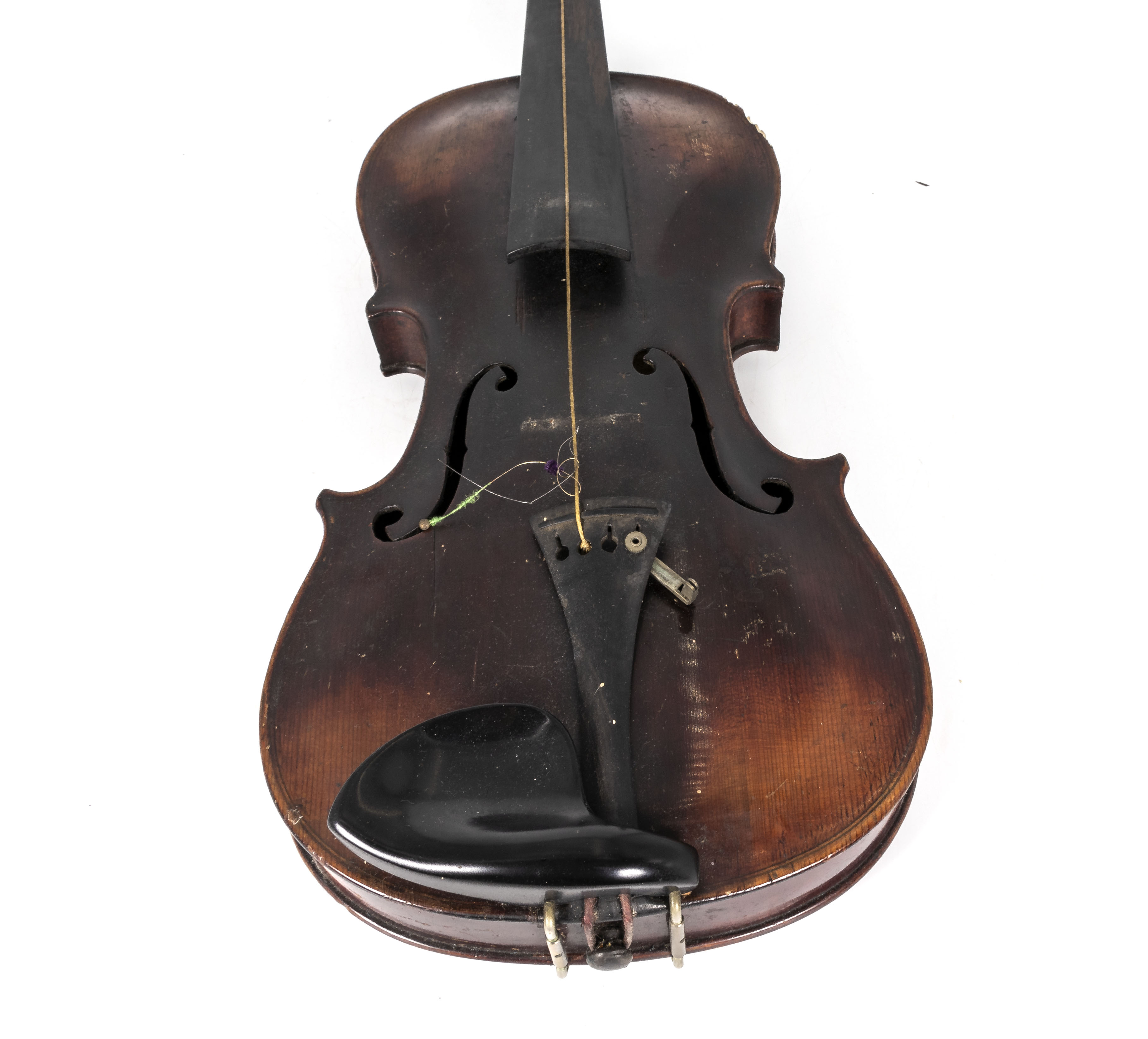 Stainer- antique German violin stamped Stainer to the back dark rich brown patination to the body - Image 12 of 14