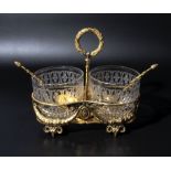 A circa 1940/50 Italian gilt and etched glass preserve server