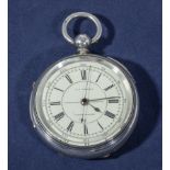 Chronograph silver watch Chester 1890 of fine quality. Retailed by A J Fraser Fishergate Preston.