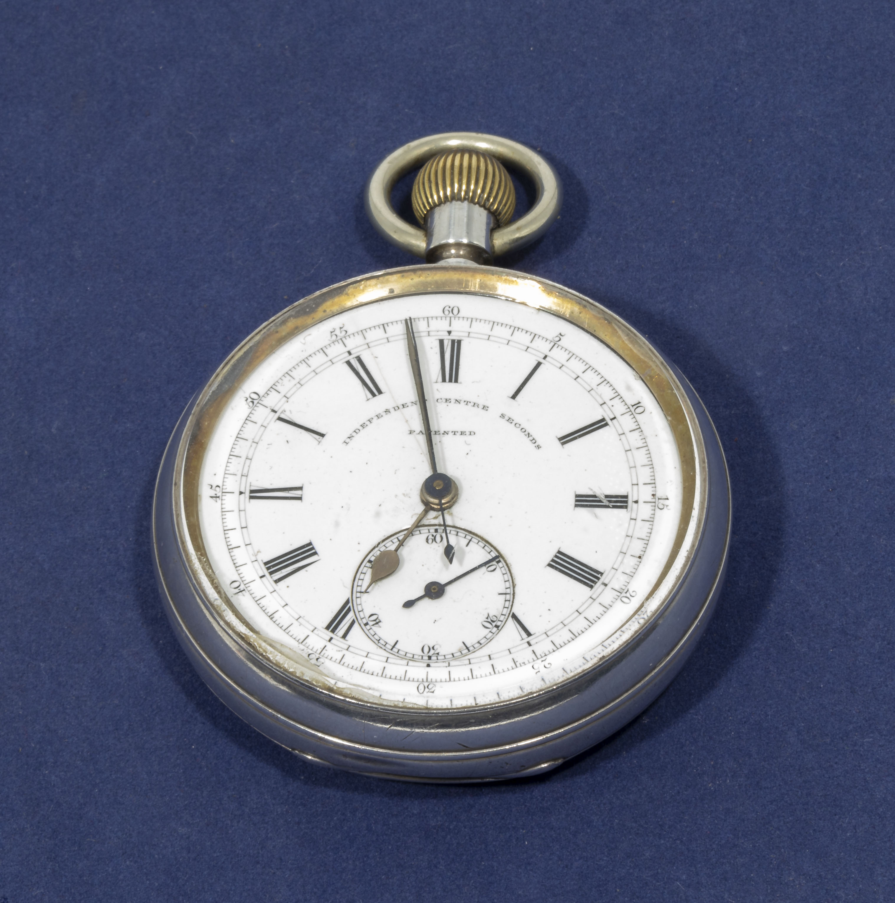 James and Kilbride Victorian period independent centre keyless silver chronograph pocket watch