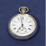 James and Kilbride Victorian period independent centre keyless silver chronograph pocket watch