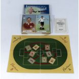 International football whist game. Pepys series complete set of 44 cards with paper game sheet, ball