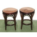 A pair of bentwood stools