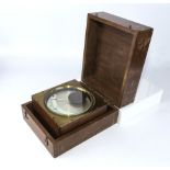A rare large size antique mahogany cased brass mounted amperes, of the finest quality N.C.S.