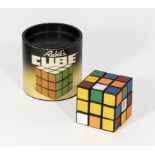 Vintage Rubiks cube in original container Ideal Toy Co. dated 1981.