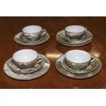 A Japanese eggshell part tea set