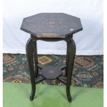 A carved side table