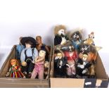 Two boxes of dolls