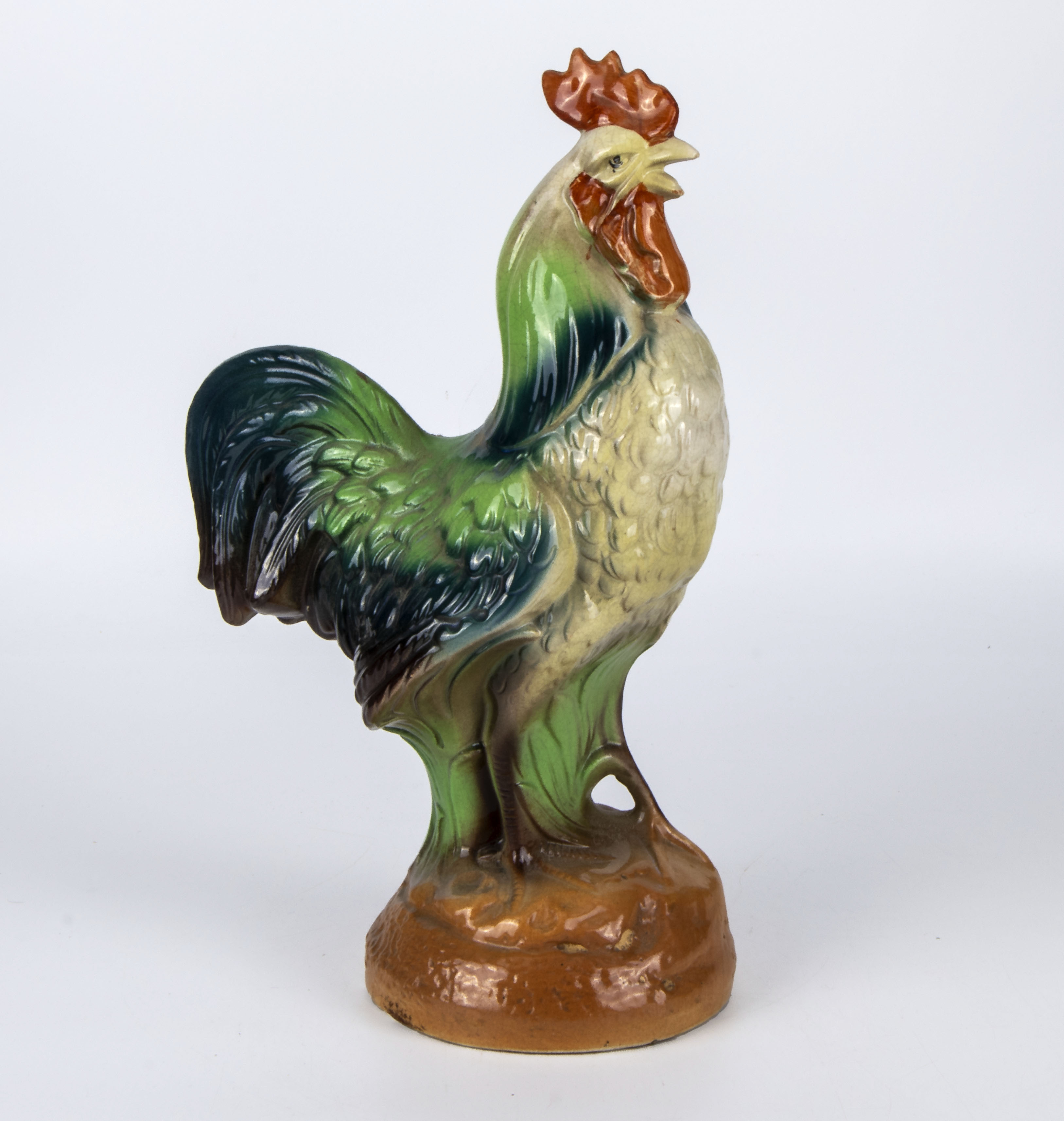 A large pottery cockerel