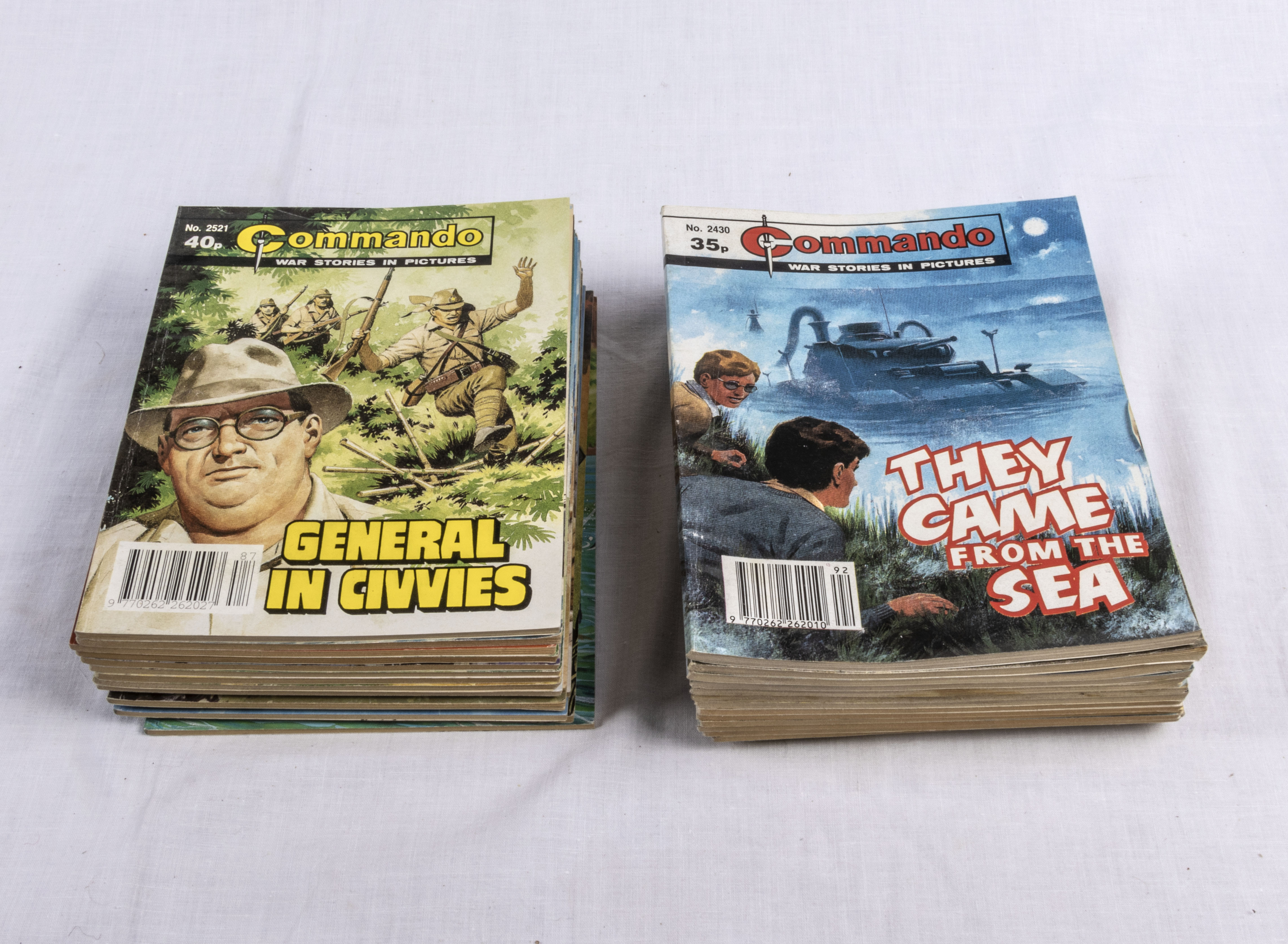 30 vintage Commando comics