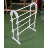 A painted towel rail
