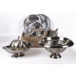 A collection of silver plated ware