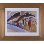 A framed Kandinsky abstract print