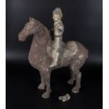 Han Dynasty horse and rider, Not T.L. tested. A/F
