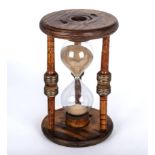 Large Unique Vintage hourglass hand-crafted from textile bobbins, 29cm tall