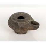 Ancient terracotta oil lamp probably from the Herodian period at the time of Jesus of Nazerath