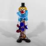 A Murano glass clown, 26cm tall