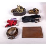 Four gents vintage belts and a wallet