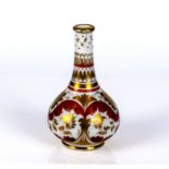 A small Dewsbury Derby vase, 11cm tall