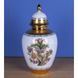 A Spanish ginger jar, Casa Bohemia with gold plating to base, neck and lid, 36cm tall