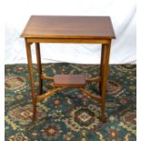 An Edwardian mahogany inlaid side table, 60cm x 40cm x 73cm tall