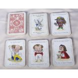 Set 49 vintage comical playing cards various characters, Master Mug the Milkman's son/Mrs Bun the