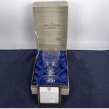 Stuart crystal, The York Minster Goblet , extremely fine quality engraved and cut limited edition #