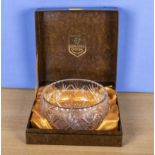 A boxed Edinburgh crystal bowl