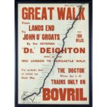 A large framed Bovril advertising print of The Great Walk 46cm x 63cm