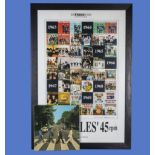 A large framed Beatles poster titled Expressions by Rolando Giambelli together with a Beatles