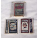 Three vintage cigarette packets circa 1920s J Pattreiquex Ltd. Manchester, Trawler Navy Cut and