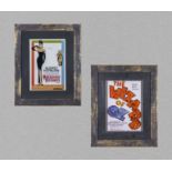 Two framed advertising prints Breakfast at Tiffany's and The Wizard of Oz, both 43cm x 54cm