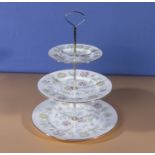 A Minton three tier cake stand