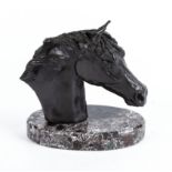 Ann Bushell foundry cast bronze artist proof pony head on marble base #1/1 13cm tall
