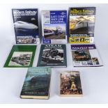 Eight books relating to railway