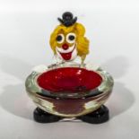A Murano glass clown bowl, 13cm wide