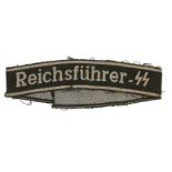 German Third Reich Reichsführer-SS cuff title.A good scarce example of black rayon bearing BeVo