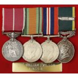 King’s Liverpool Regiment British Empire Medal Group of 4 Medals.Awarded to “3763418 SGT WILLIAM J