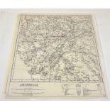 WW2 RAF / Special Forces Tissue Escape Maps of Abyssinia.The map printed to one side showing