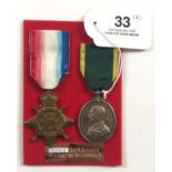10th Bn (Liverpool Scottish) King’s Liverpool Scottish WW1 1914 Star Pair of Medals.Awarded to “