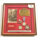 King’s Liverpool Regiment & Isle of Man Interset.An Elizabeth II Imperial Service Medal awarded
