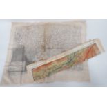 Two Escape & Evasion Silk Maps of The Far Eastconsisting double sided, black and white printed