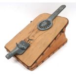 German Third Reich WW2 Luftwaffe Dinghy Bellowwooden body with leather bellows. The top with alloy