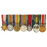 WW1 / WW2 Royal Field Artillery Officer’s Territorial Decoration Group of Seven Medals.Awarded to